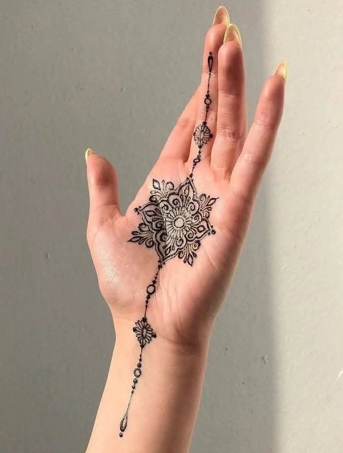easy and quick mehndi design front hand