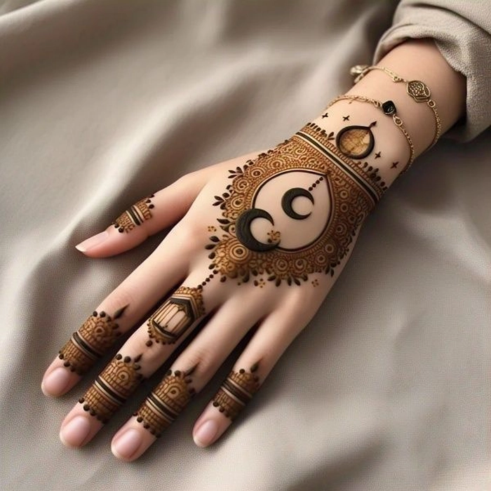 eid gorgeous mehndi design back hand
