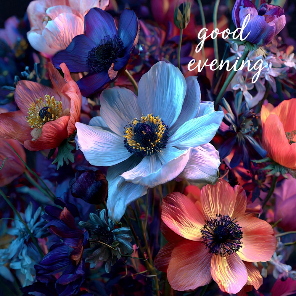 flower good evening images
