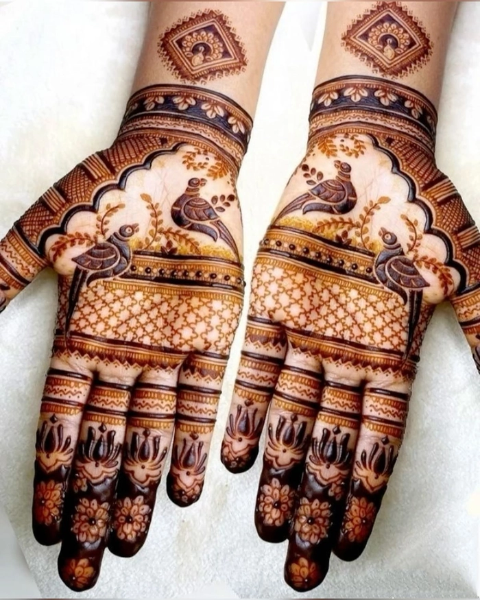 front hand mehndi design for sawan