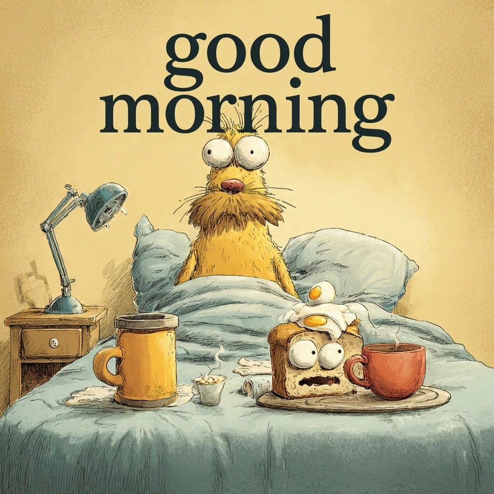 funny cartoon good morning