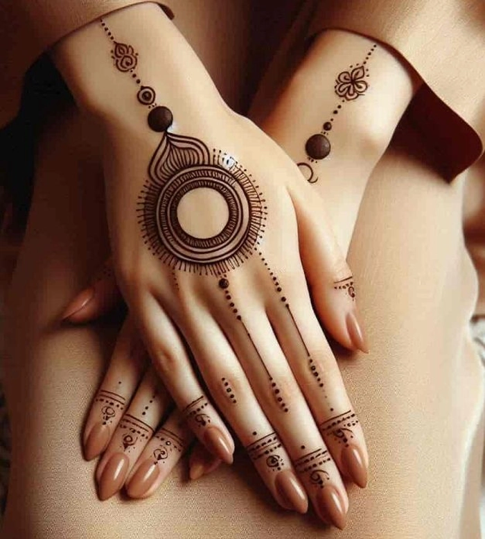 gol tikki mehndi design 2025