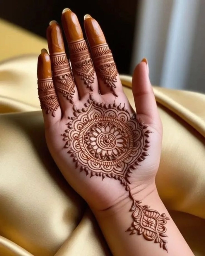 gol tikki mehndi design easy and beautiful