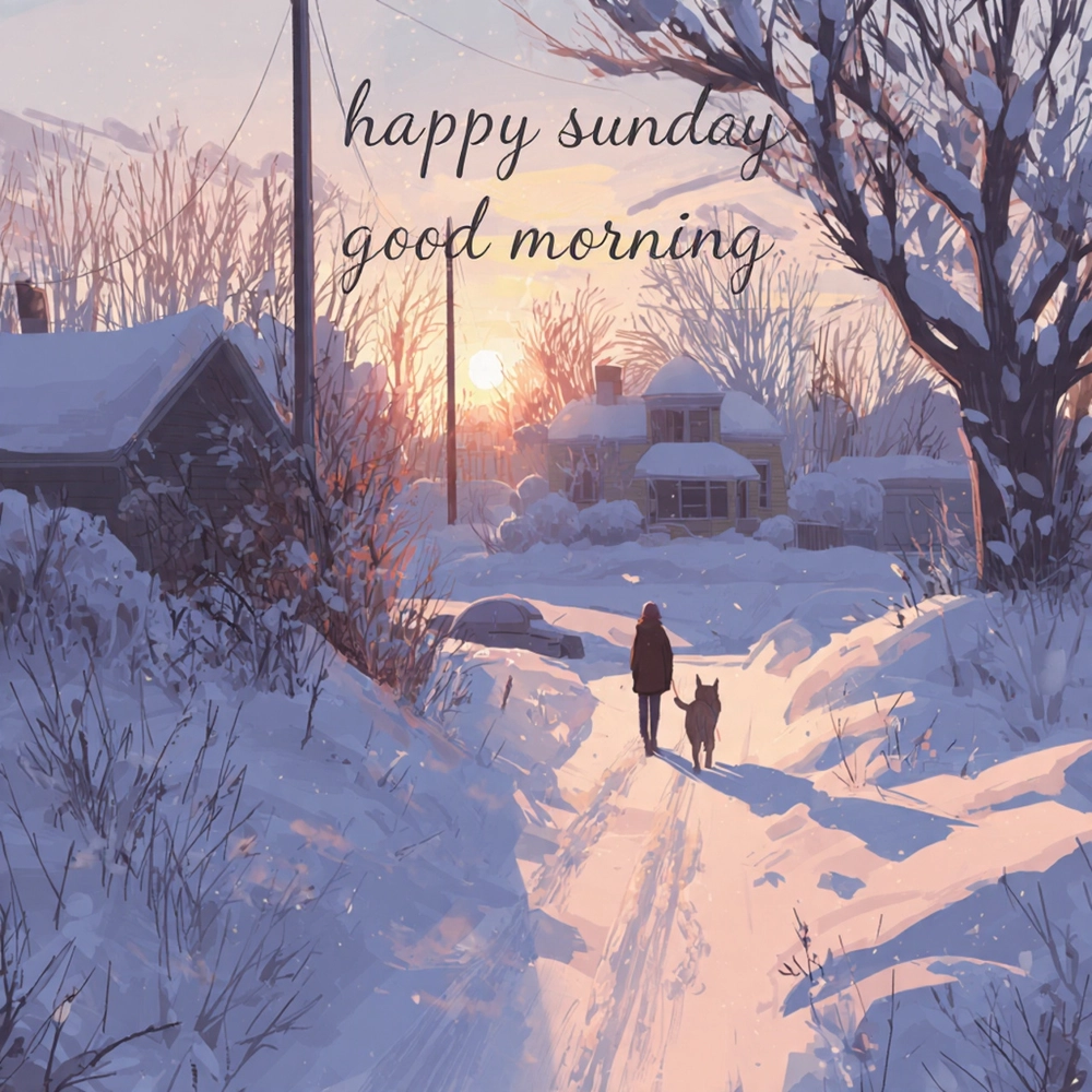 good morning happy sunday winter images