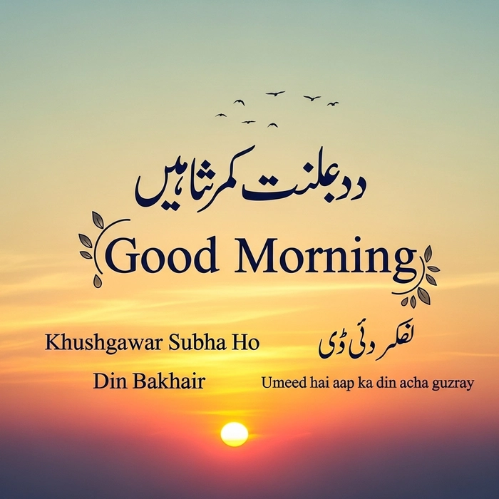 good morning images with positive words in urdu