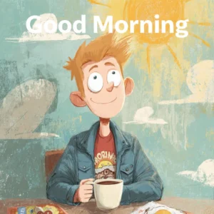 good morning with cartoon images