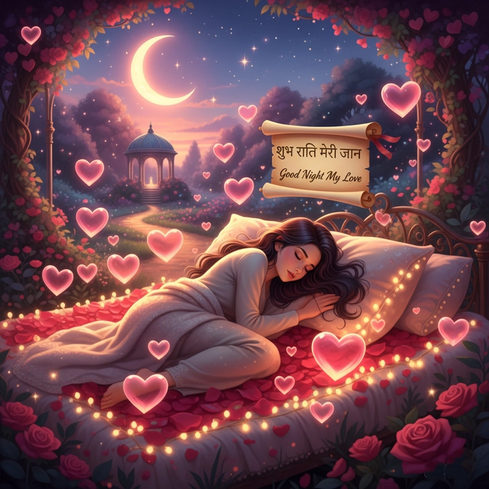 good night images for her with love