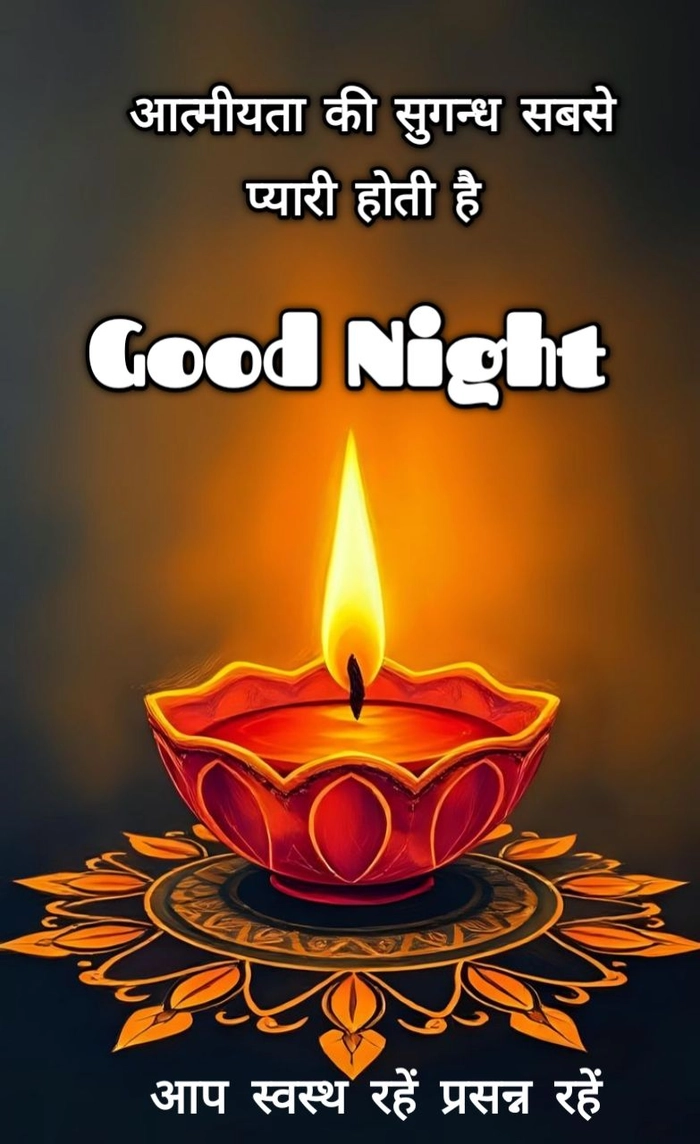 good night images with hindi quotes