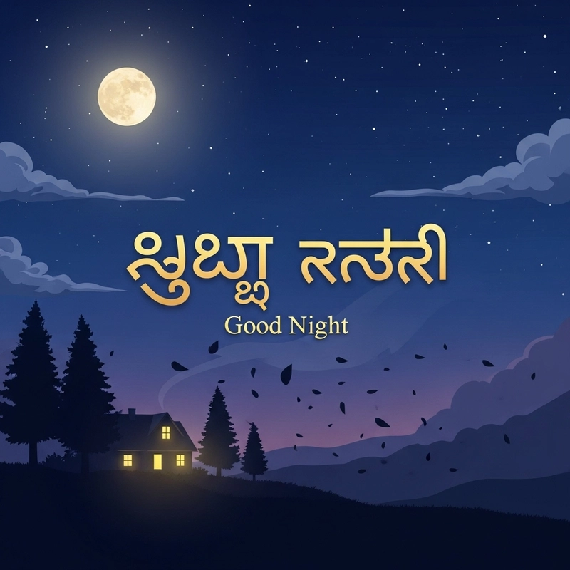 good night kannada images download