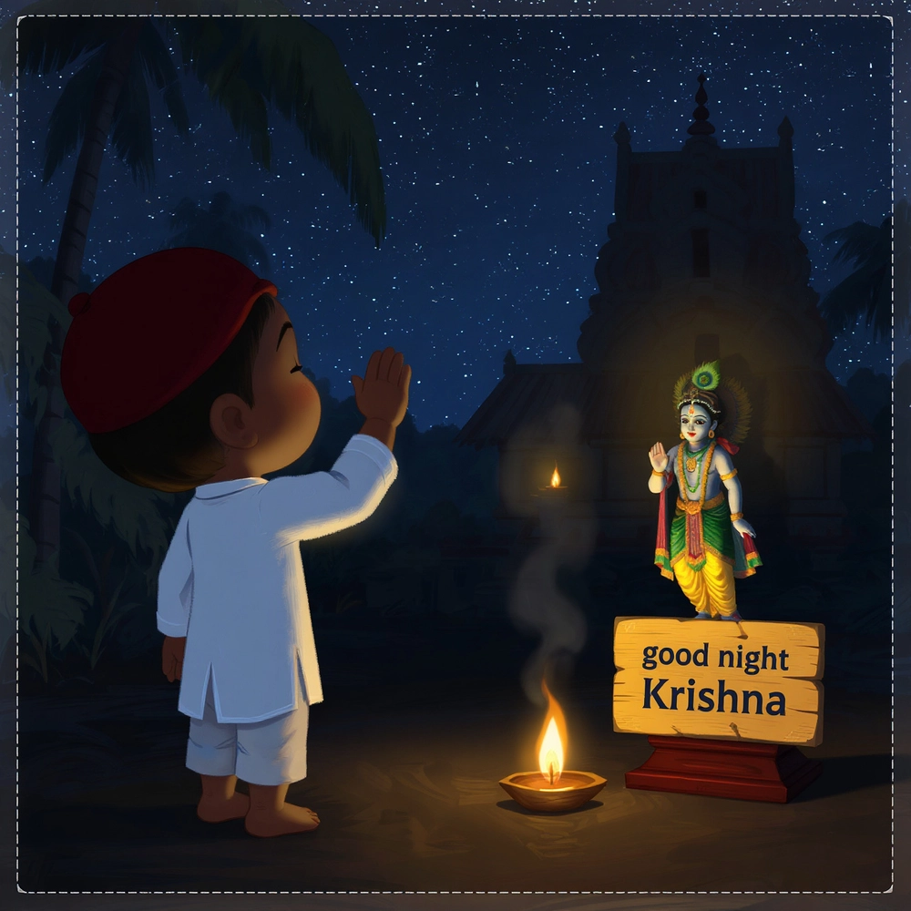 good night krishna images malayalam