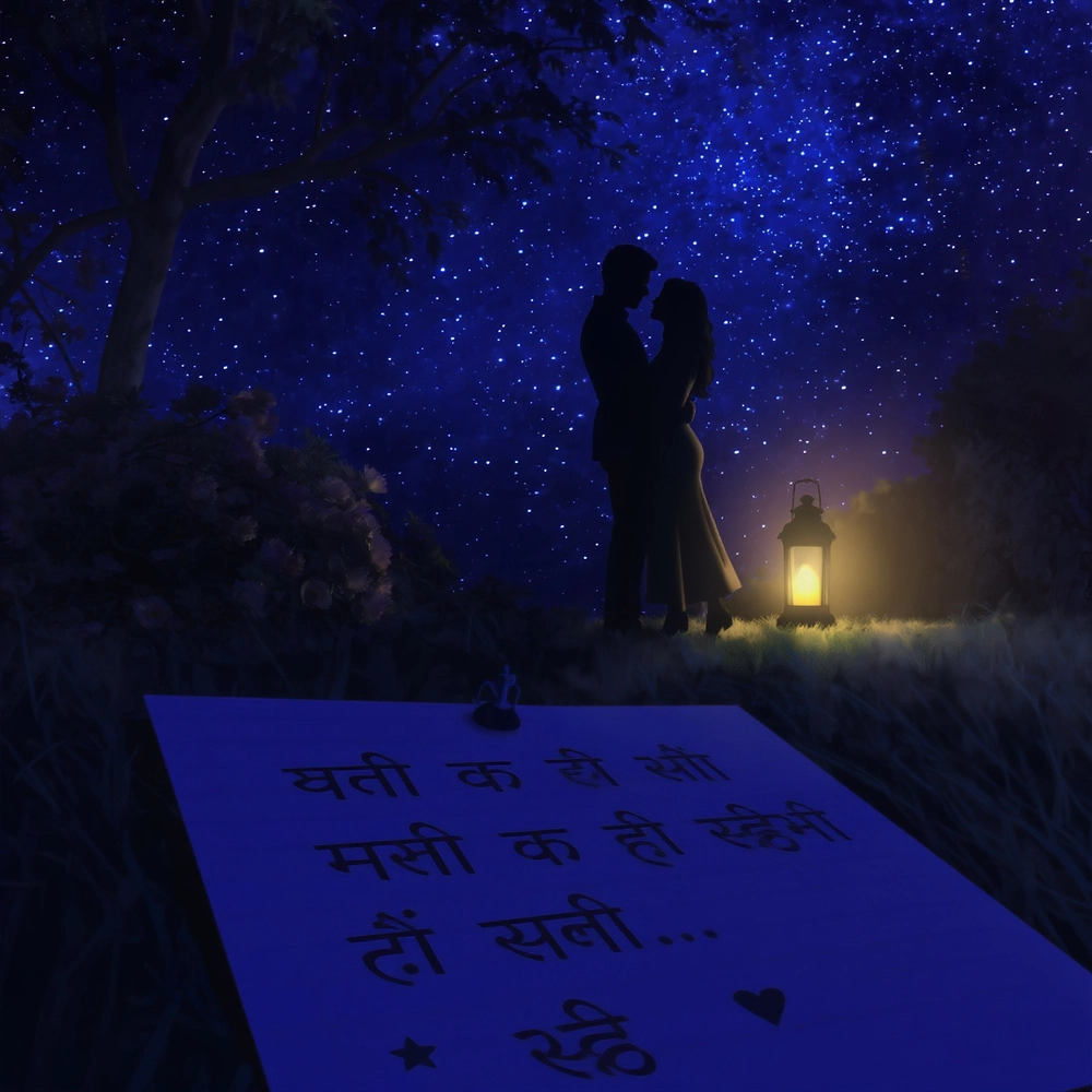 good night romantic images for wife in hindi