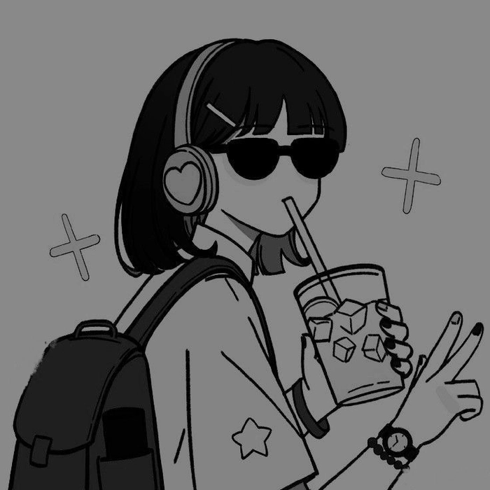 gray anime girl dp