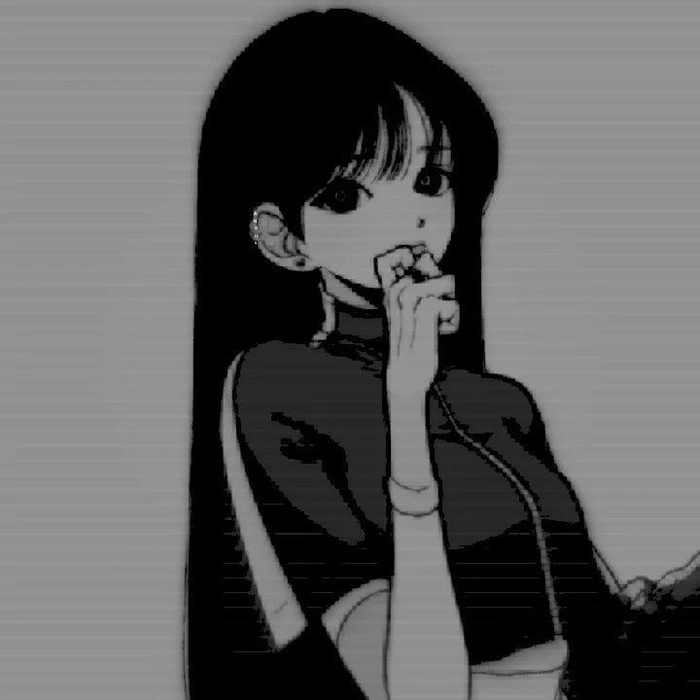 gray anime girls pfp