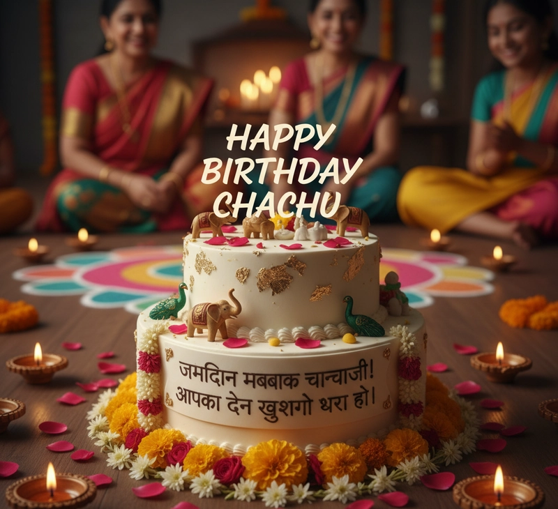 happy birthday cake for chachu