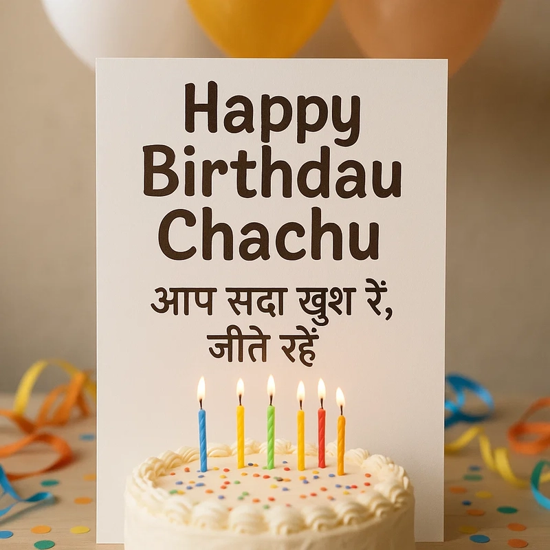 happy birthday chachu in hindi