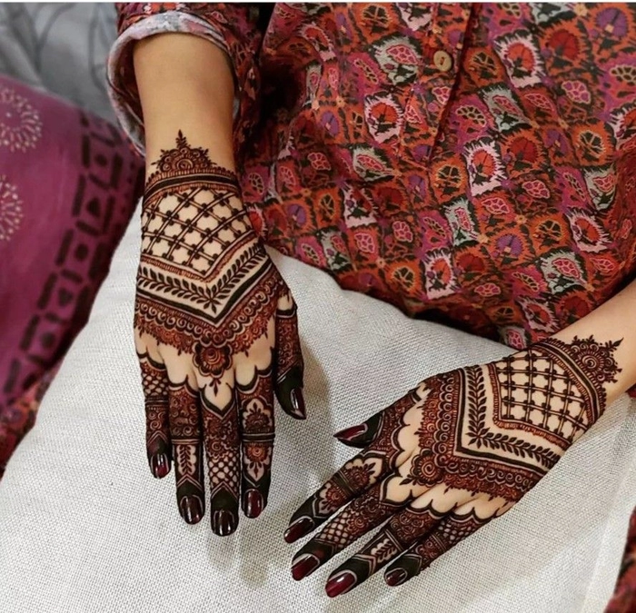 jali wali mehndi design simple