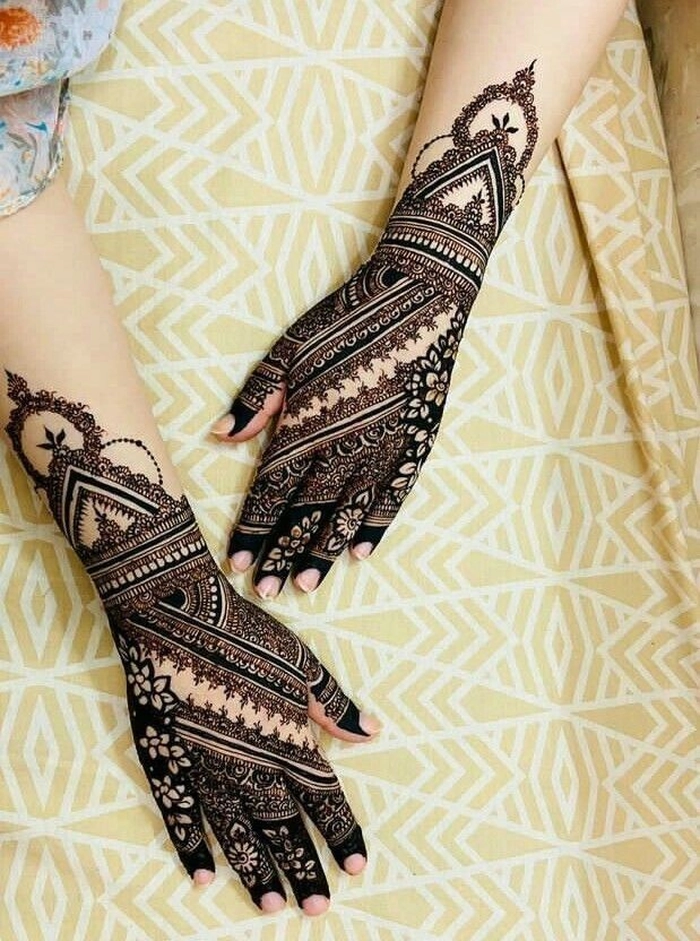 kashees mehndi design front hand