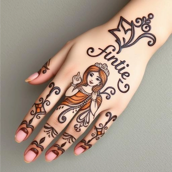 little princess mehndi design