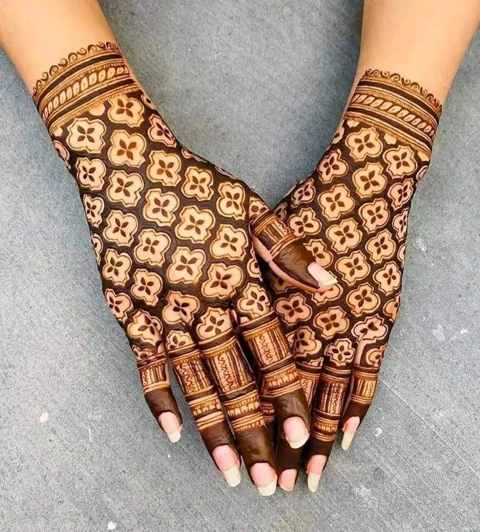 mehndi checks design