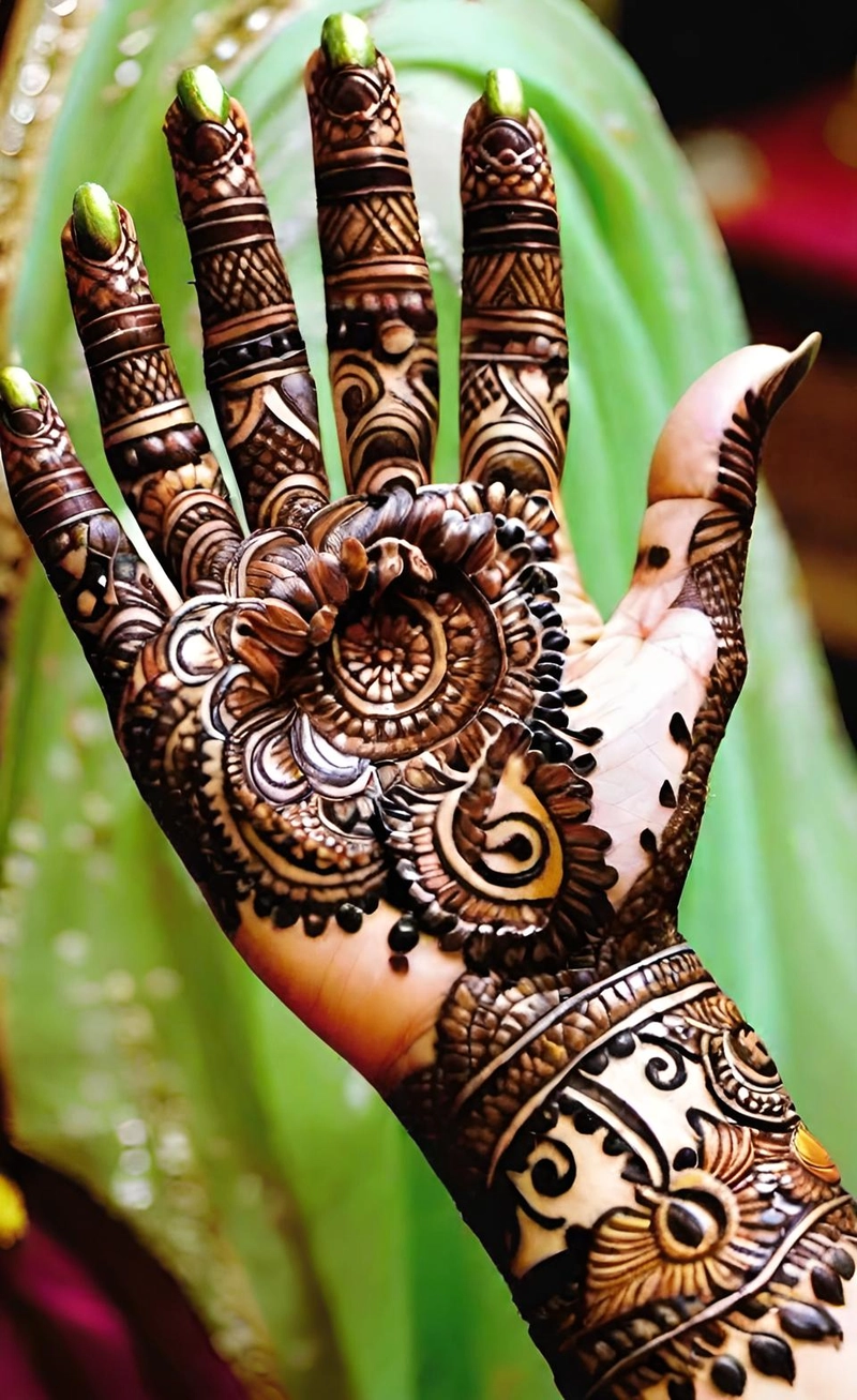 mehndi design aage ka full hand