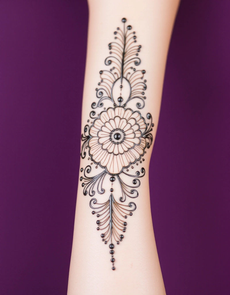 mehndi design aage ka simple front hand