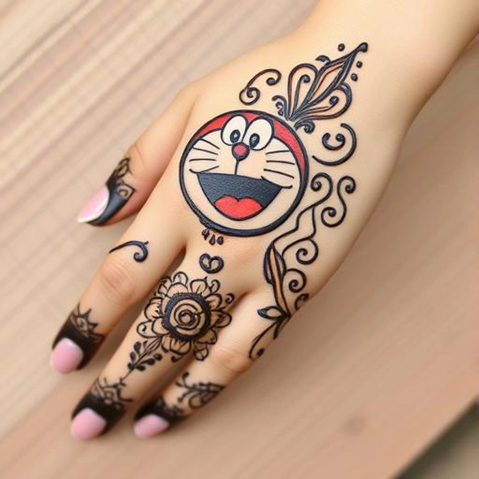 mehndi design doraemon