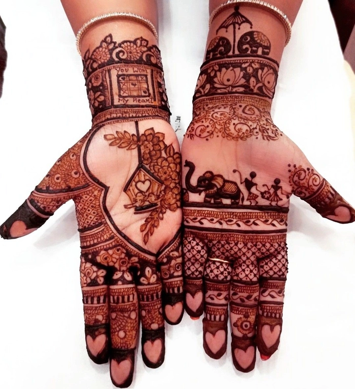 mehndi design on sawan