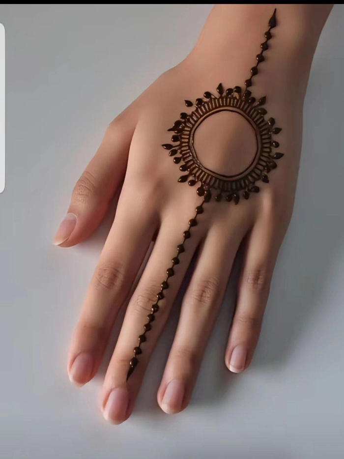 mehndi design photo gol tikki
