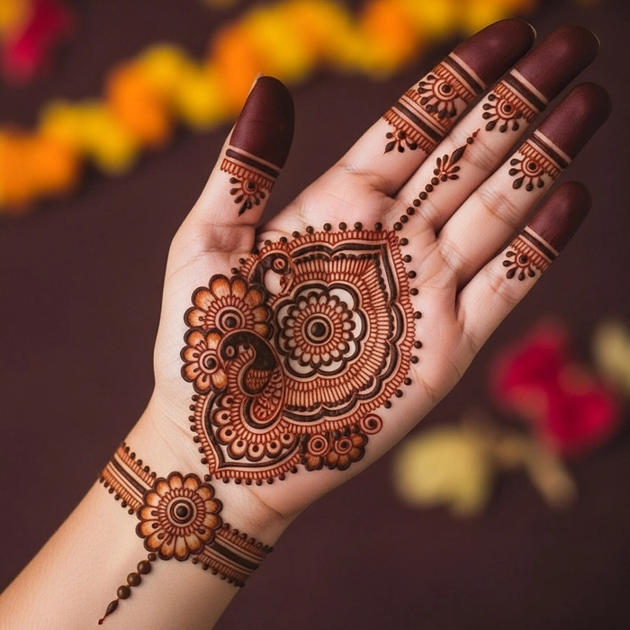 mehndi design photo rakhi simple