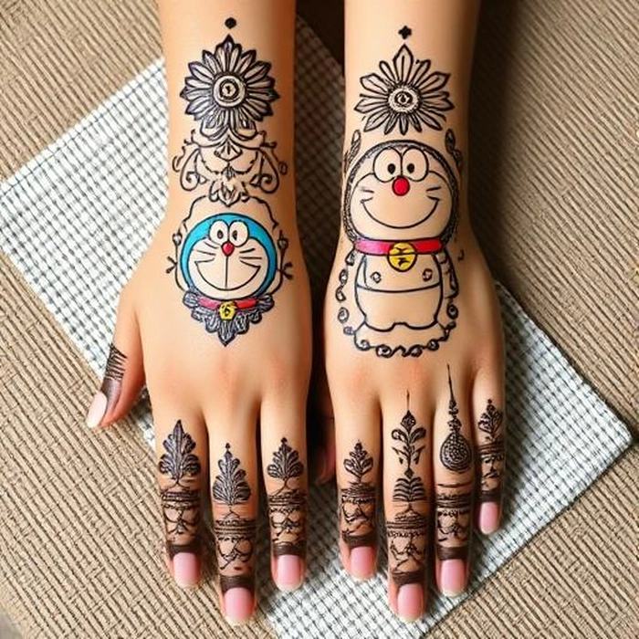 mehndi designs doraemon