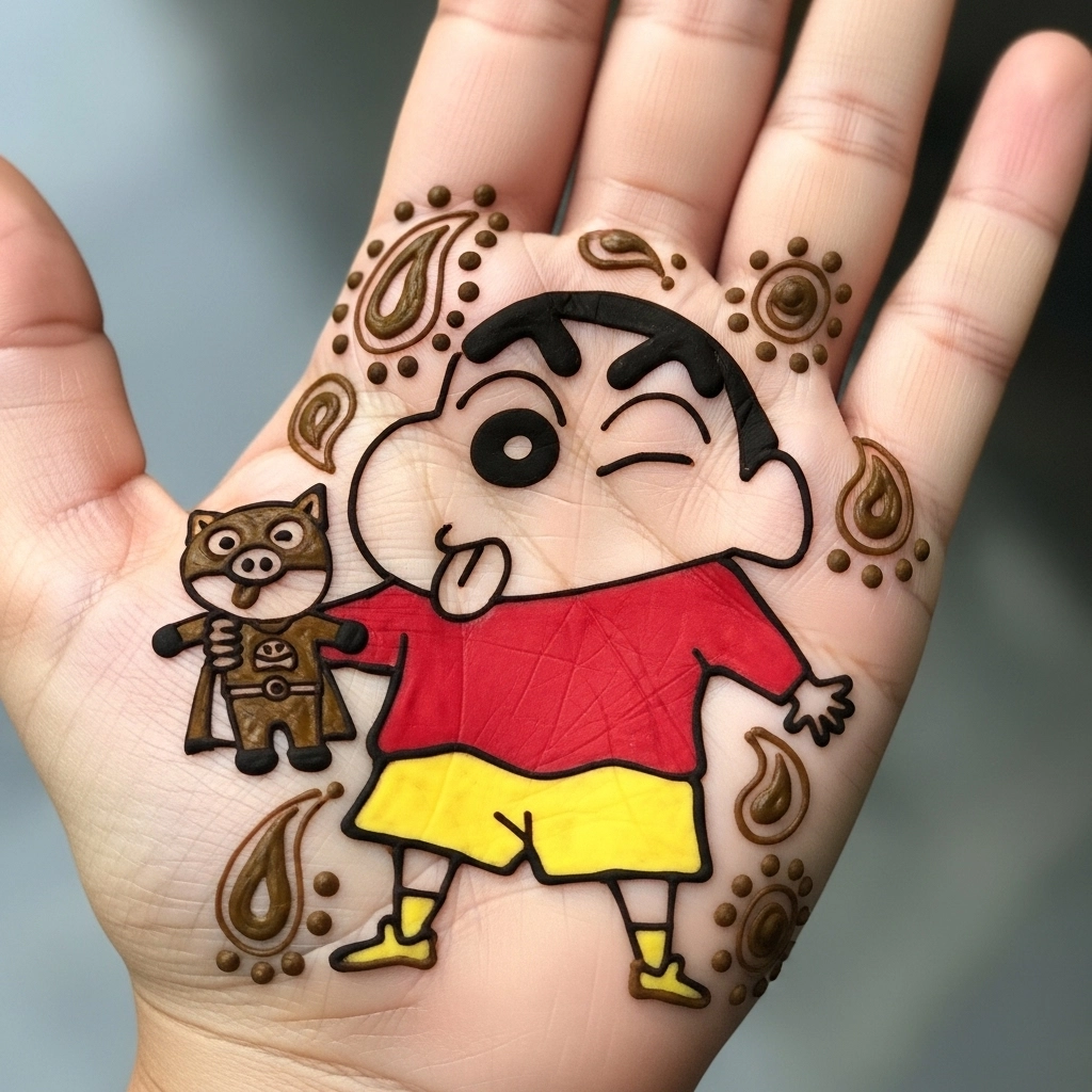 mehndi designs of shin chan