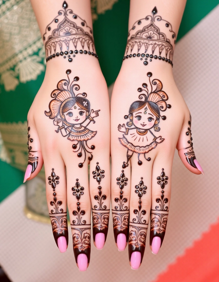 mehndi designs photo cartoon