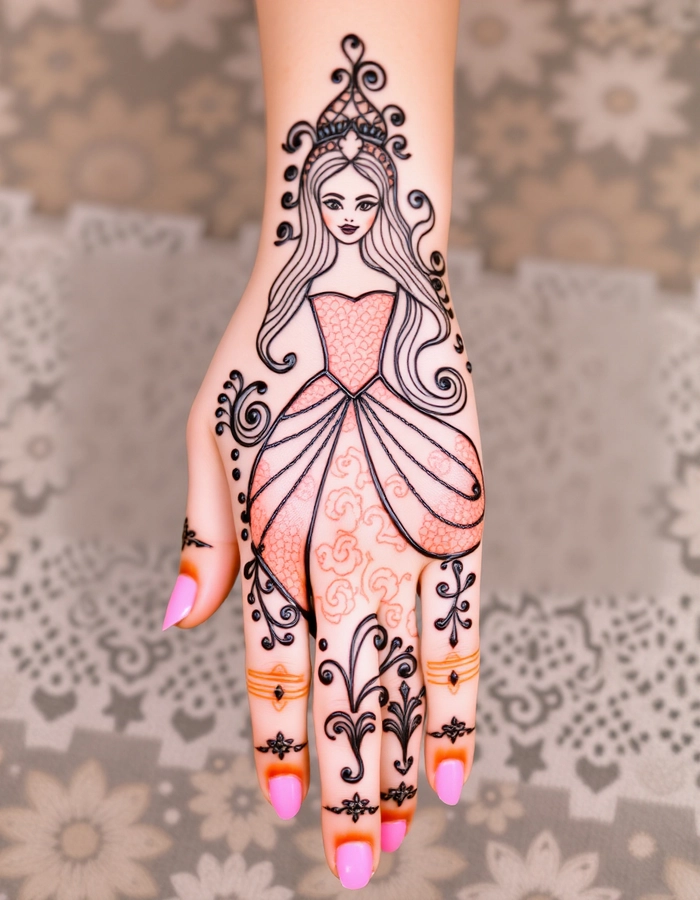 mehndi princess design