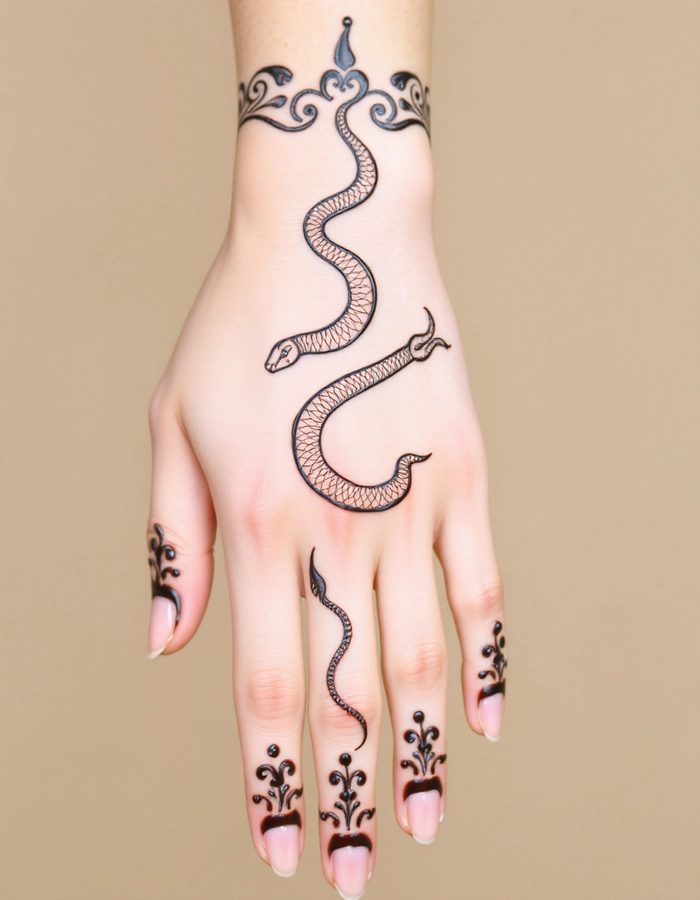 mehndi snakes