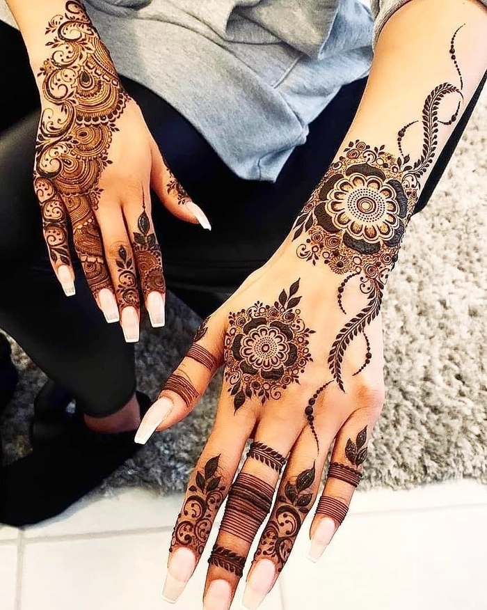 mehndi ungli ki design