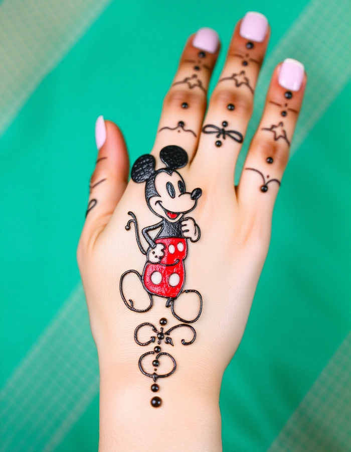 mickey mouse wali mehndi