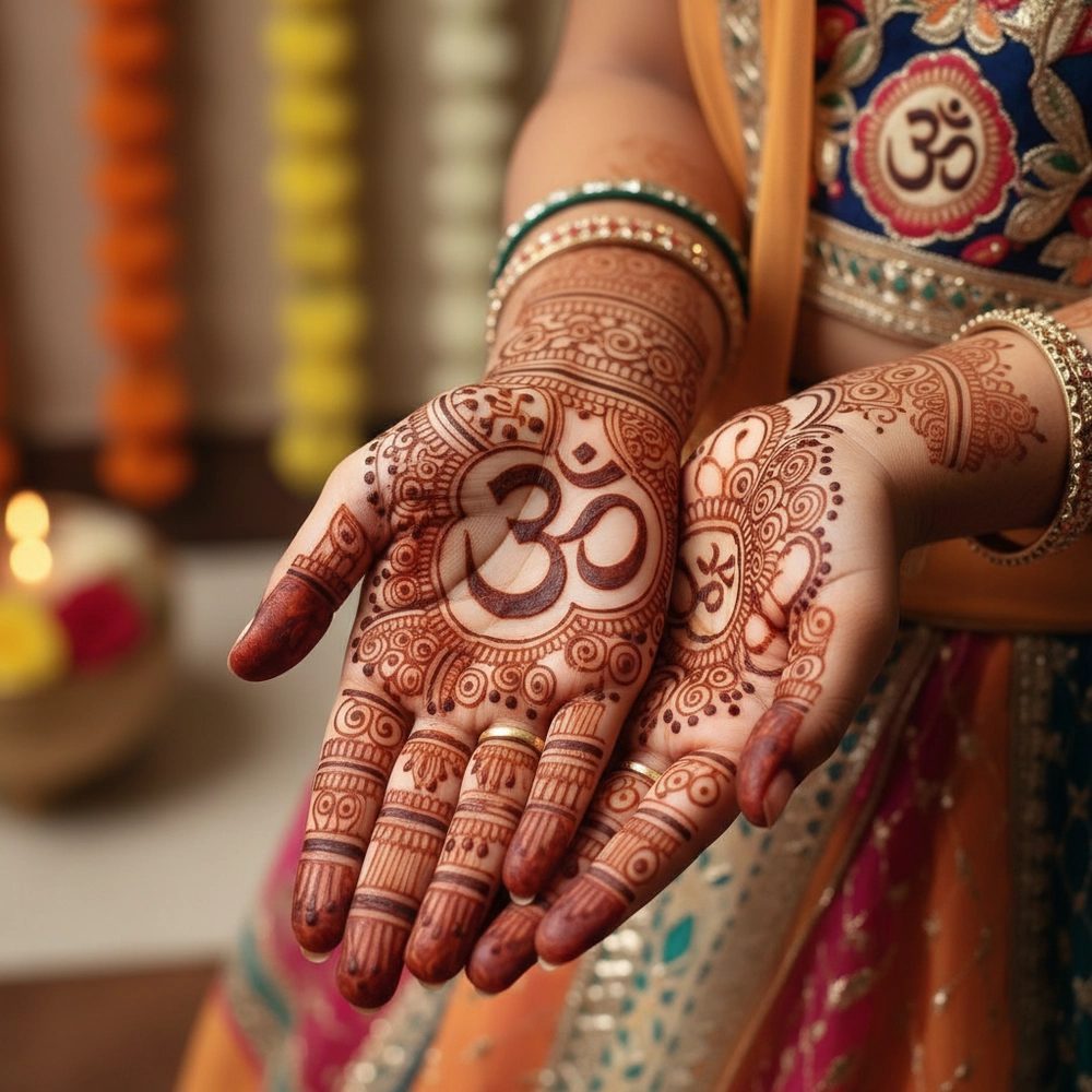 om mehndi design for girl