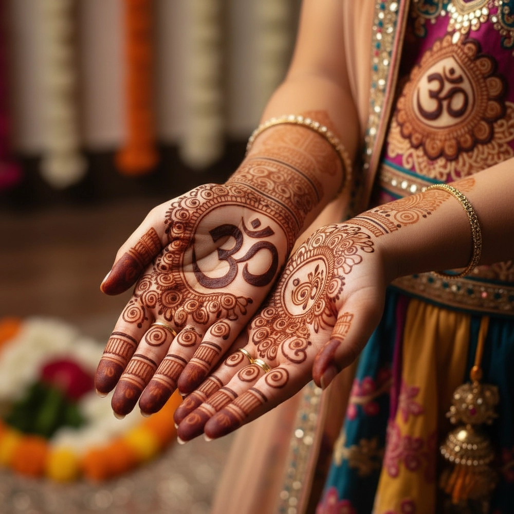 om mehndi design for girls