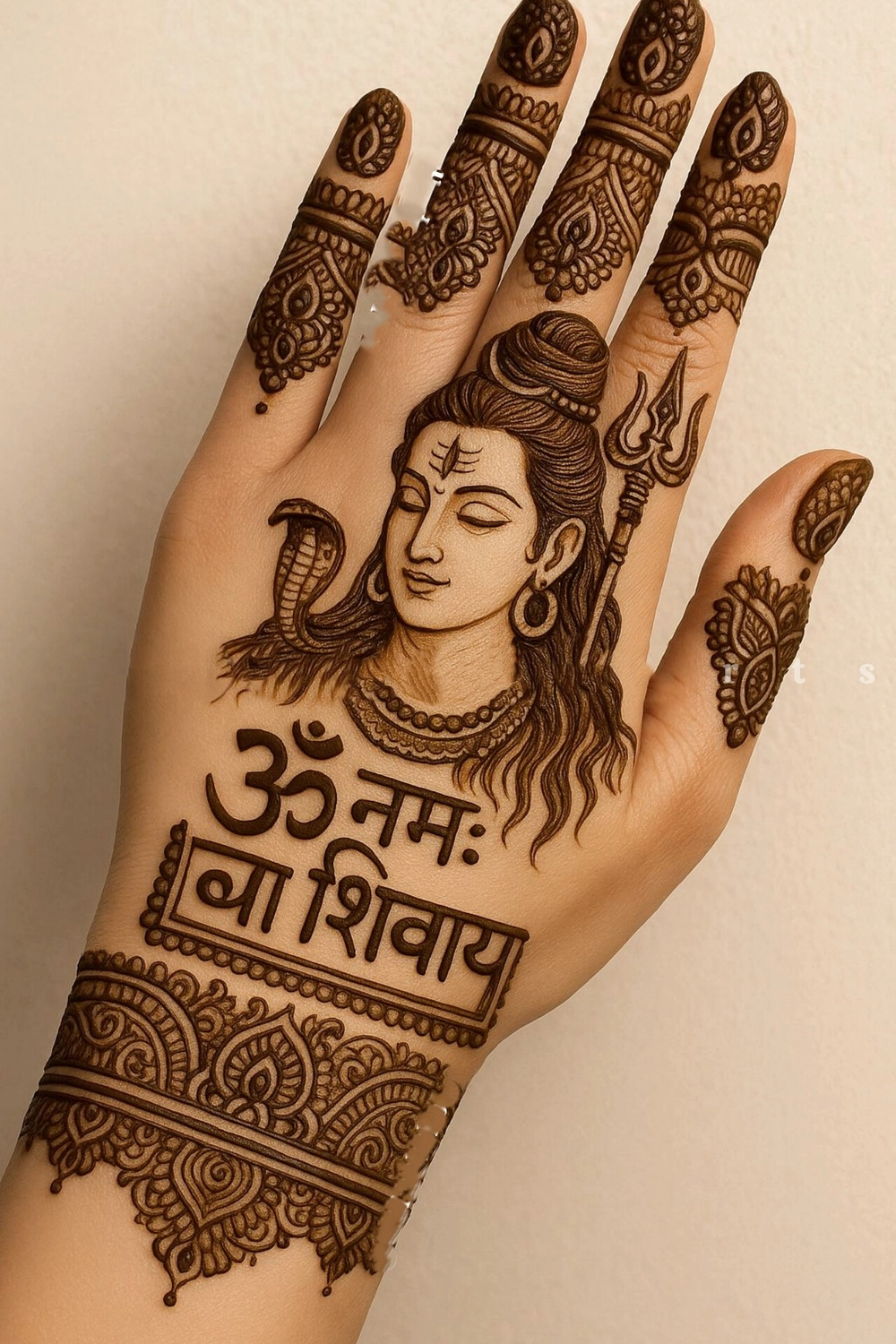 om namah shivay mehndi design simple
