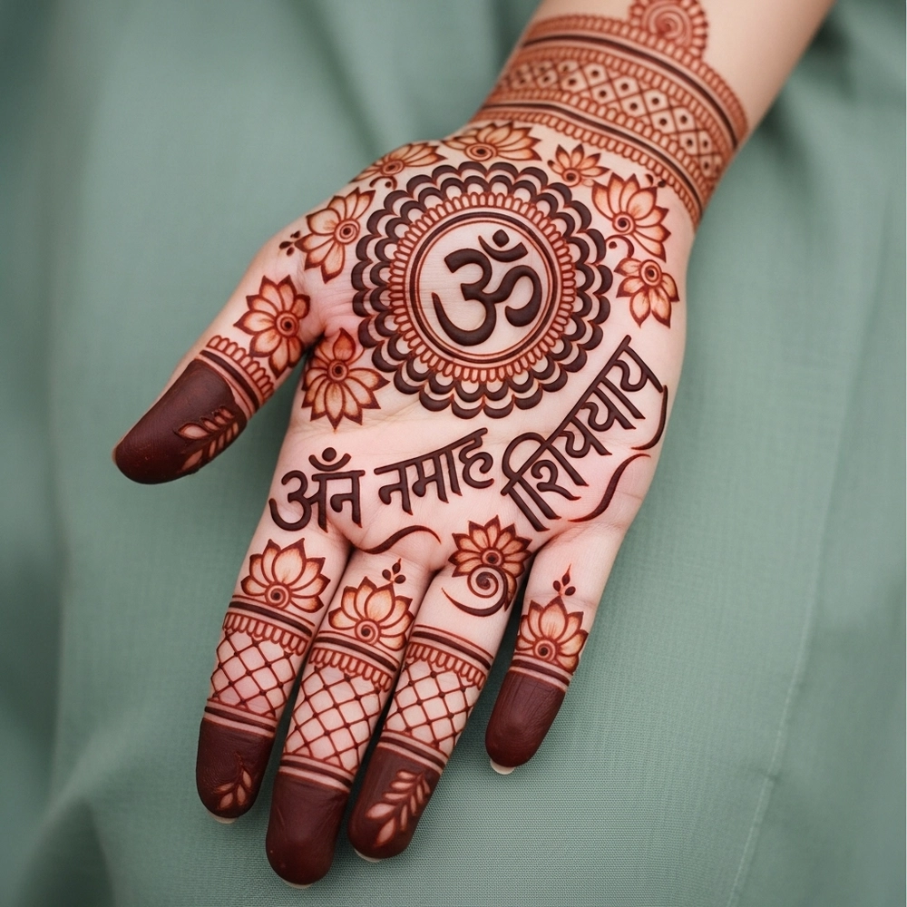 om namah shivay mehndi design