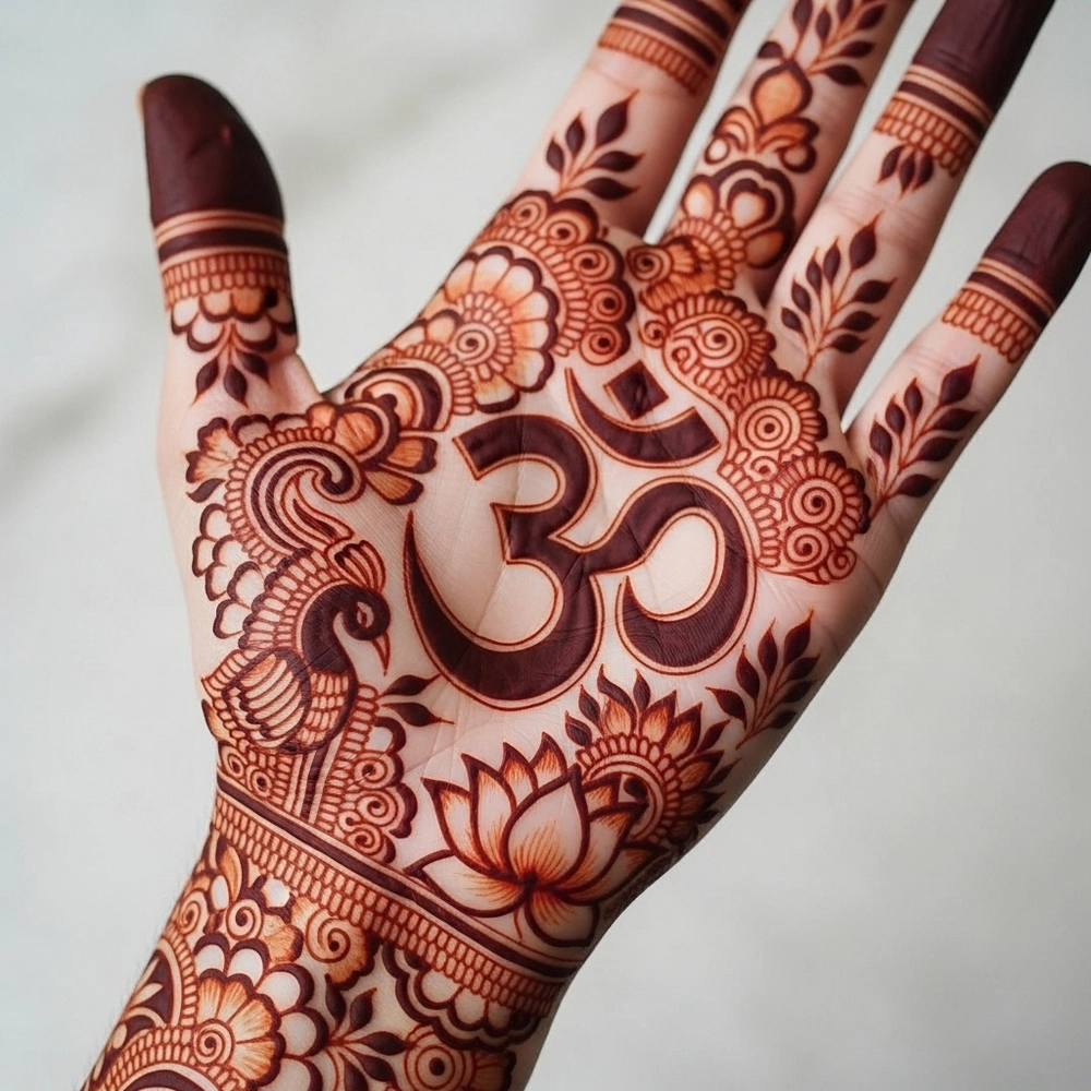om name mehndi design