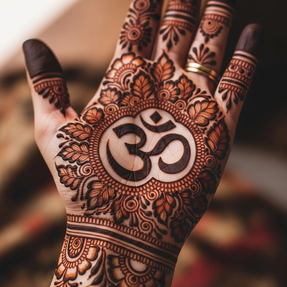 om trishul mehndi design