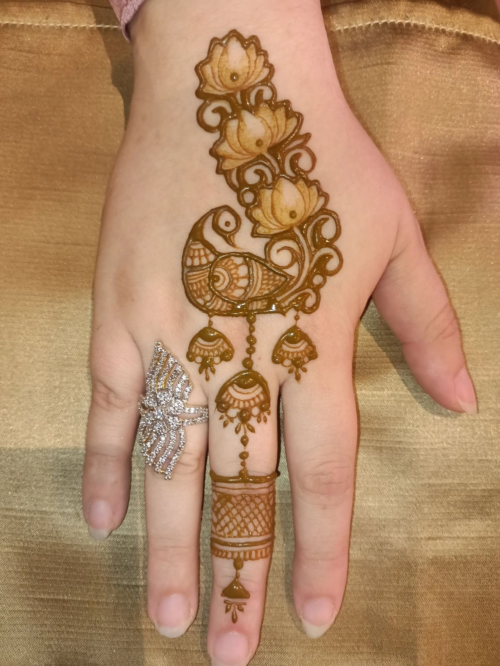 oppana mehndi design hand simple