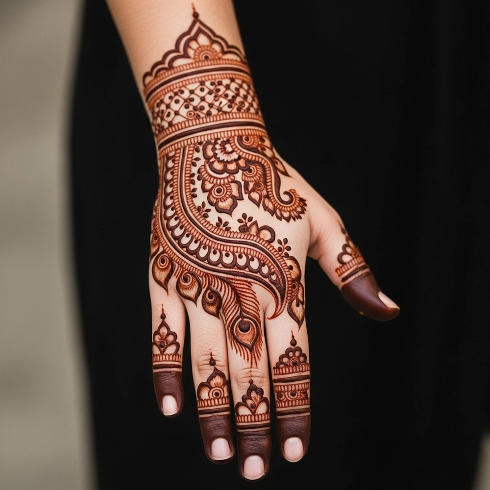 oppana mehndi designs back hand