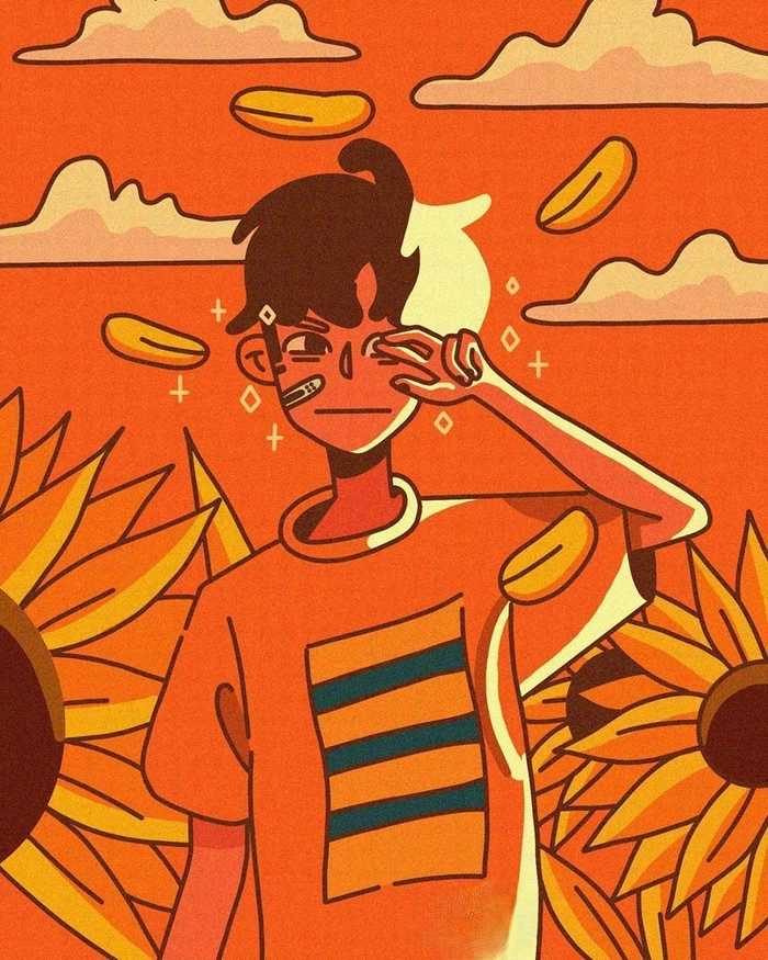orange pfp anime