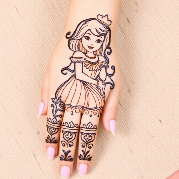 princess mehndi design simple and beautiful