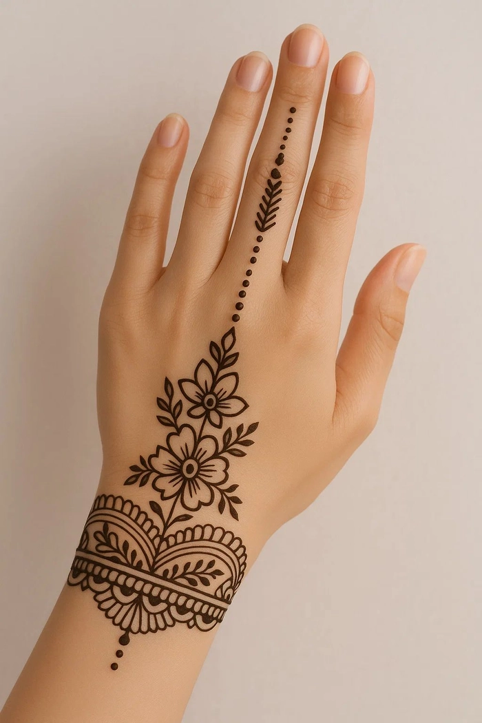 quick arabic mehndi design