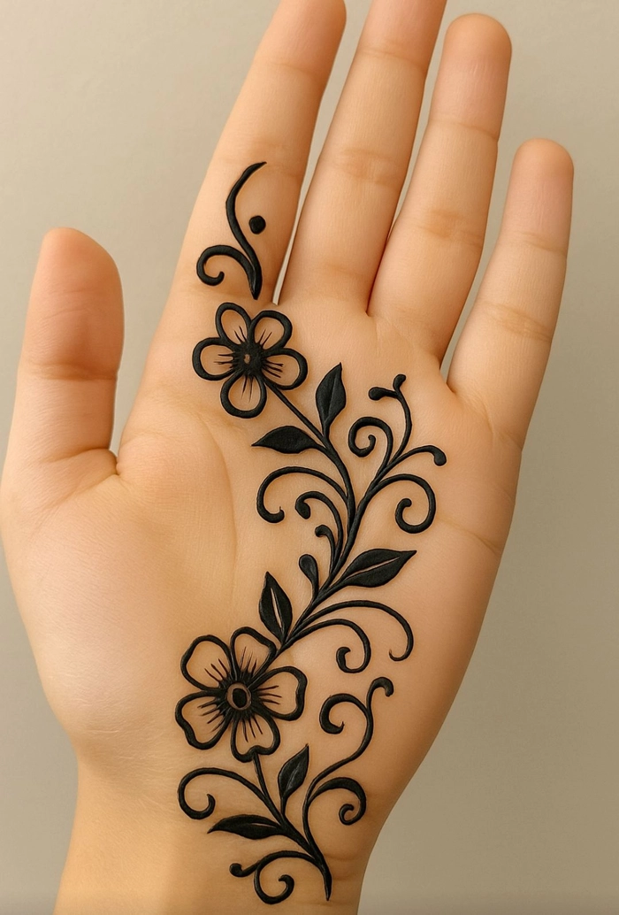 quick mehndi design arabic