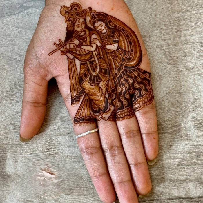radha krishna mehndi design name