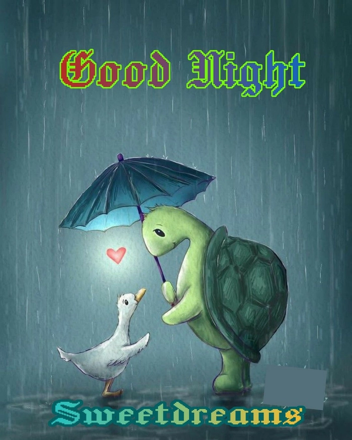 rainy good night image